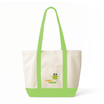 Cute Frog "Think Green" Canvas Bag