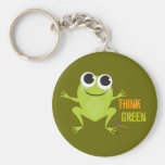 Cute Frog "Think Green" Key Chains