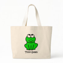 Cute Frog Think Green Tote Bag