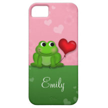 Cute Froggy Heart Balloon iPhone 5 Case