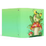 cute froggy on toadstool vinyl binders