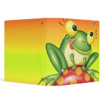 cute froggy on toadstool notebook binder