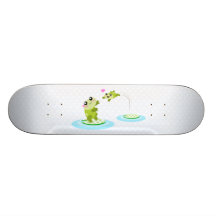 Cute frogs - kawaii mother and baby frog skate boards