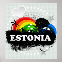 Cute Fruity Estonia Print