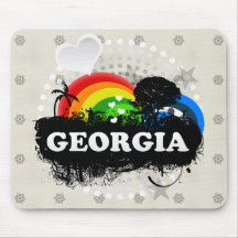 Cute Fruity Georgia Mouse Pads