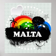 Cute Fruity Malta Poster