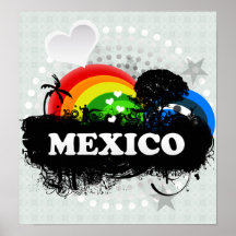 Cute Fruity Mexico Poster