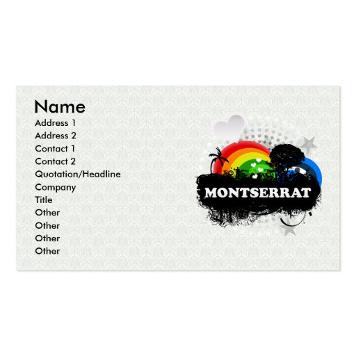 Cute Fruity Montserrat Business Card