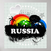 Cute Fruity Russia Poster