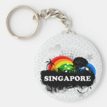 Cute Fruity Singapore Key Chains