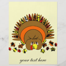 Cute Full Colour Turkey Flyer Design