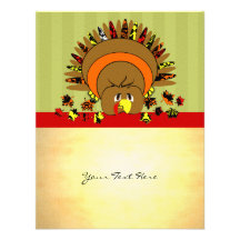 Cute Full Colour Turkey Invitations