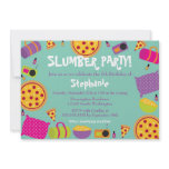 Cute fun girl's birthday slumber party invitation