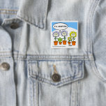Cute Funny Adoption Cartoon Button