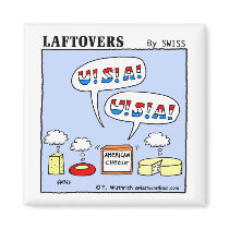 Cute Funny American Cheese Cartoon Fridge Magnet