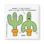 Cute Funny Cactus Cartoon Fridge Magnet