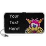 cute funny crazy pink cat face laptop speaker