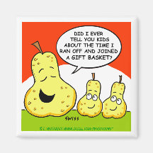 Cute Funny Giftbasket Food Cartoon Fridge Magnet