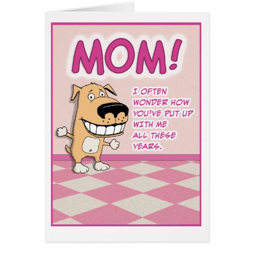 Cute Funny Mother s Day Card Adorable Zazzle