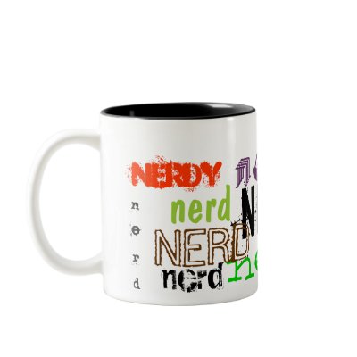Cute & Funny "Nerd" coffee mug by gamagirl