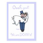 Cute Funny Offbeat Cartoon Save The Date Card Postcards