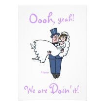 Cute Funny Offbeat Humourous "Save The Date" Custom Invites