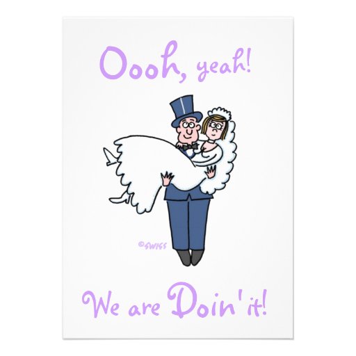 Cute Funny Offbeat Humourous "Save The Date" Custom Invites