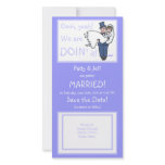 Cute Funny Offbeat Save-The-Date Photo Card