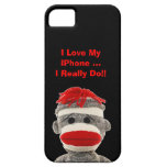 Cute & FUNNY Sock Monkey  I Phone 5 COVER iPhone 5 Cover