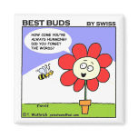 Cute Funny Sweet Musical Bee Cartoon Fridge Magnets