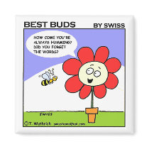 Cute Funny Sweet Musical Bee Cartoon Fridge Magnets