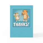 Cute, Funny Thank You card: Cat and Dog