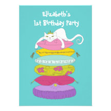 Cute funny whimsical girls birthday party Invites