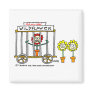 Cute Funny Wildflower Cartoon Fridge Magnet