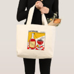 Cute Funny Wine Lover's Cartoon Grocery Tote Canvas Bags