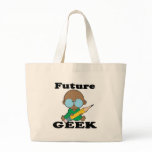 cute future geek black baby tote bags