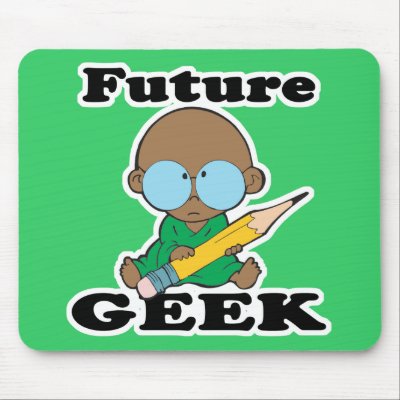 cute future geek black baby mousepads by geekme