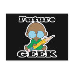 cute future geek black baby post card