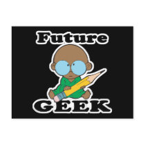 cute future geek black baby post card