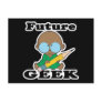 cute future geek black baby postcard