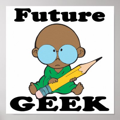 cute future geek black baby posters by geekme