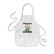 cute future geek white baby apron