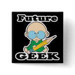 cute future geek white baby pin