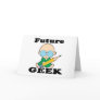 cute future geek white baby greeting card