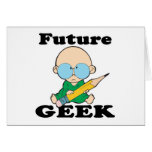 cute future geek white baby greeting card