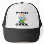cute future geek white baby hat