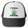 cute future geek white baby hat
