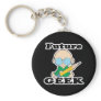 cute future geek white baby key chain