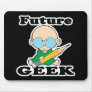 cute future geek white baby mouse mat