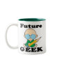cute future geek white baby mugs
